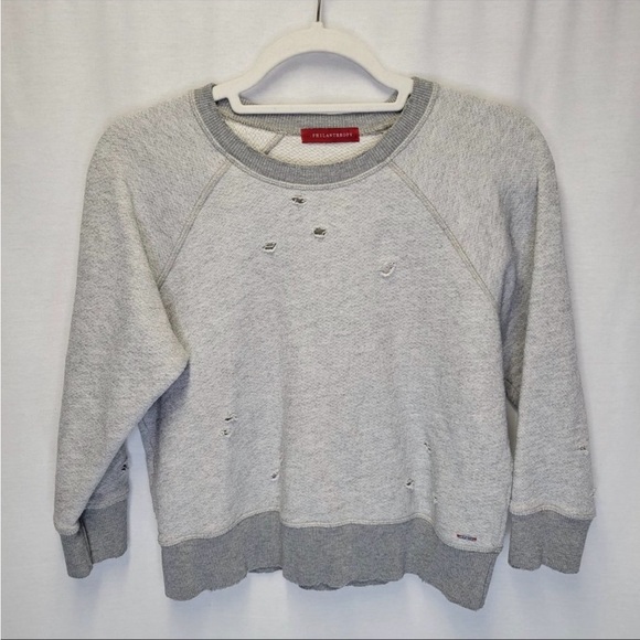 NWOT n:PHILANTHROPY gray distressed sweatshirt - Picture 4 of 9